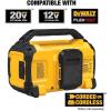 imageDEWALT 20V MAX Bluetooth Speaker 100 ft Range Durable for Jobsites Phone Holder Included Lasts 810 Hours with Single Charge DCR010