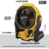 imageDEWALT 20V MAX Cordless Fan for Jobsite 11Inch Tool Only DCE511B