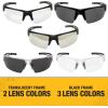imageDEWALT DPG1002D Crosscut Safety Glasses  Black Half Frame  Smoke Lens  ANSI Z871  1 Pair