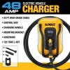 imageDEWALT Electric Vehicle Level 2 EV Charger up to 48 Amps 240V App Control Bluetooth ampamp WiFi CSA Certified IndoorOutdoor Hardwired Wall Mounted Charging Station with 25 ft CableHardwired
