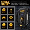 imageDEWALT Electric Vehicle Level 2 EV Charger up to 48 Amps 240V App Control Bluetooth ampamp WiFi CSA Certified IndoorOutdoor Hardwired Wall Mounted Charging Station with 25 ft CableHardwired Black