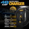 imageDEWALT Electric Vehicle Level 2 EV Charger up to 48 Amps 240V App Control Bluetooth ampamp WiFi CSA Certified IndoorOutdoor Hardwired Wall Mounted Charging Station with 25 ft CableHardwired Black