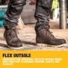 imageDEWALT Forge Moc Toe FLEX Outsole Leather Steel Toe Safety Work Boots For MenSeal Brown
