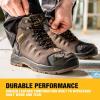 imageDEWALT Hadley Mens Waterproof Steel Safety Toe Work BootBrown Crazy Horse