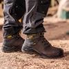 imageDEWALT Hayes Mens Waterproof Leather Steel Toe Safety Work BootSeal Brown