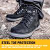 imageDEWALT Plasma Mens Leather Steel Toe Industrial ampamp Construction Safety Work Boot Palm Brown 95 WideBlack