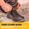 imageDEWALT Reynolds Mens Waterproof Leather Steel Toe Safety Work BootSeal Brown