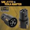 imageDEWALT SAE J1772 to Tesla EV Charging Adapter Compatible with All Tesla Electric Vehicles High Power Connector 60A250V Easy to Connect No Tools Required