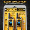 imageDEWALT Walkie Talkies Long Range FRS 2 Way Radio Waterproof ampamp Rechargeable  1 Watt DXFRS300 2 Pack DXFRS3001 Watt