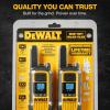 imageDEWALT Walkie Talkies Long Range FRS 2 Way Radio Waterproof ampamp Rechargeable  1 Watt DXFRS300 2 Pack DXFRS3002 Watt
