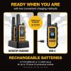 imageDEWALT Walkie Talkies Long Range FRS 2 Way Radio Waterproof ampamp Rechargeable  1 Watt DXFRS300 2 Pack DXFRS3002 Watt