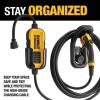 imageDEWALT Wall Mount Bracket for Electric Vehicle EV Charger for Charging Handle and Control Box Integrated Cable Organizer Compatible 16 and 32 Amp Portable EV Chargers