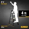 imageDeWalt 4Foot Fiberglass Step Ladder 300Pound Load Capacity Type IA DXL301004Black
