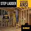 imageDeWalt 6Foot Fiberglass Step Ladder 500Pound Load Capacity Type IAA DXL3810068 feet