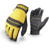 imageDewalt DPG20L All Purpose Synthetic Leather Palm Spandex Back Velcro Wrist Work Glove Large Yellow Black