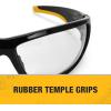 imageDewalt Dominator Safety Glasses Dpg94 Unisex Adult Non Slip Polarized Mirrored Rubber Full RimBlackYellow Frame W Clear Lens