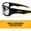 imageDewalt Dominator Safety Glasses Dpg94 Unisex Adult Non Slip Polarized Mirrored Rubber Full RimBlackYellow Frame W Clear Lens