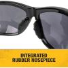 imageDewalt Dominator Safety Glasses Dpg94 Unisex Adult Non Slip Polarized Mirrored Rubber Full RimBlackYellow Frame W Silver Mirror Lens