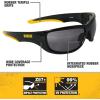 imageDewalt Dominator Safety Glasses Dpg94 Unisex Adult Non Slip Polarized Mirrored Rubber Full RimBlackYellow Frame W Silver Mirror Lens