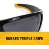 imageDewalt Dominator Safety Glasses Dpg94 Unisex Adult Non Slip Polarized Mirrored Rubber Full RimBlackYellow Frame W Silver Mirror Lens