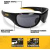 imageDewalt Dominator Safety Glasses Dpg94 Unisex Adult Non Slip Polarized Mirrored Rubber Full RimSmoke Lens