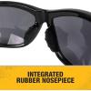imageDewalt Dominator Safety Glasses Dpg94 Unisex Adult Non Slip Polarized Mirrored Rubber Full RimSmoke Lens