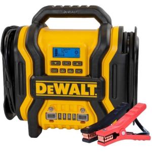 image1600 Peak Amp Automotive Jump Starter Portable Power  Four 15W USB Ports 500Watt Inverter120 PSI Air Compressor