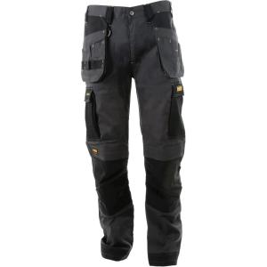 imageDEWALT Barstow Mens ProStretch Water Resistant Slim Fit Holster Pocket Utility Work PantsGreyBlack