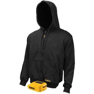 imageDEWALT DCHJ067BS 20V12V MAX Bare Hooded Heated Jacket Black SmallXXLarge