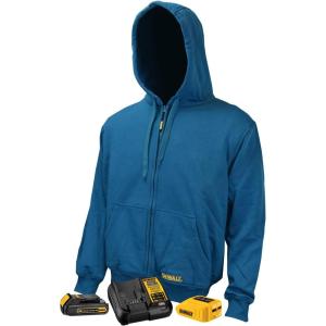 imageDEWALT DCHJ069C1S Blue Fleece Heated Hoodie