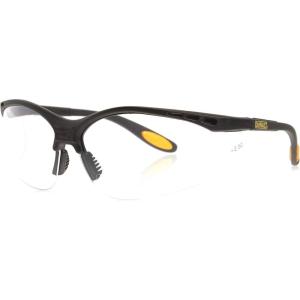 imageDEWALT DPG59125C Reinforcer RxBifocal 25 Clear Lens High Performance Protective Safety Glasses with Rubber Temples and Protective Eyeglass Sleeve