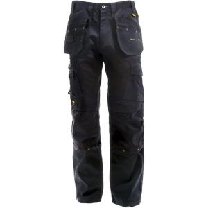 imageDEWALT Protradesman Mens Loose Fit Holster Pocket Cottonpoly Stretch Work PantsBlack
