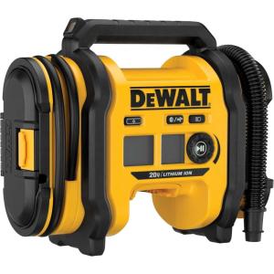 imageDEWALT Tire Inflator Portable Air Compressor 20V MAX Air Pump with Automatic Shut Off LED Light Tool Only DCC020IB