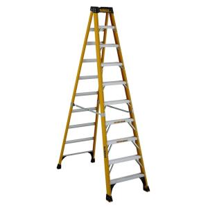 imageDeWalt 10Foot Fiberglass Step Ladder 375Pound Load Capacity Type IAA DXL34101010 feet