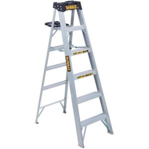 imageDeWalt DXL201004 4Feet Aluminum Stepladder Type IA with 300Pound Duty Rating 4FeetSilver6 feet