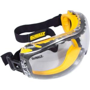 imageDewalt Concealer Clear Anti Fog Dual Mold Safety Goggle Dpg82 Unisex Adult Tinted Anti Fog Adjustable Polycarbonate Full RimClear