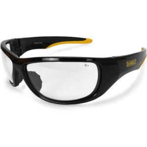 imageDewalt Dominator Safety Glasses Dpg94 Unisex Adult Non Slip Polarized Mirrored Rubber Full RimBlackYellow Frame W Clear Lens