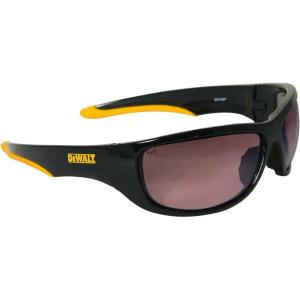imageDewalt Dominator Safety Glasses Dpg94 Unisex Adult Non Slip Polarized Mirrored Rubber Full RimBlackYellow Frame W Gradient Lens