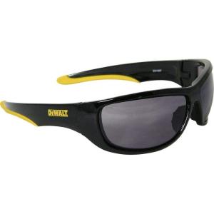 imageDewalt Dominator Safety Glasses Dpg94 Unisex Adult Non Slip Polarized Mirrored Rubber Full RimBlackYellow Frame W Smoke Lens