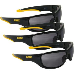 imageDewalt Dominator Safety Glasses Dpg94 Unisex Adult Non Slip Polarized Mirrored Rubber Full RimSmoke Lens