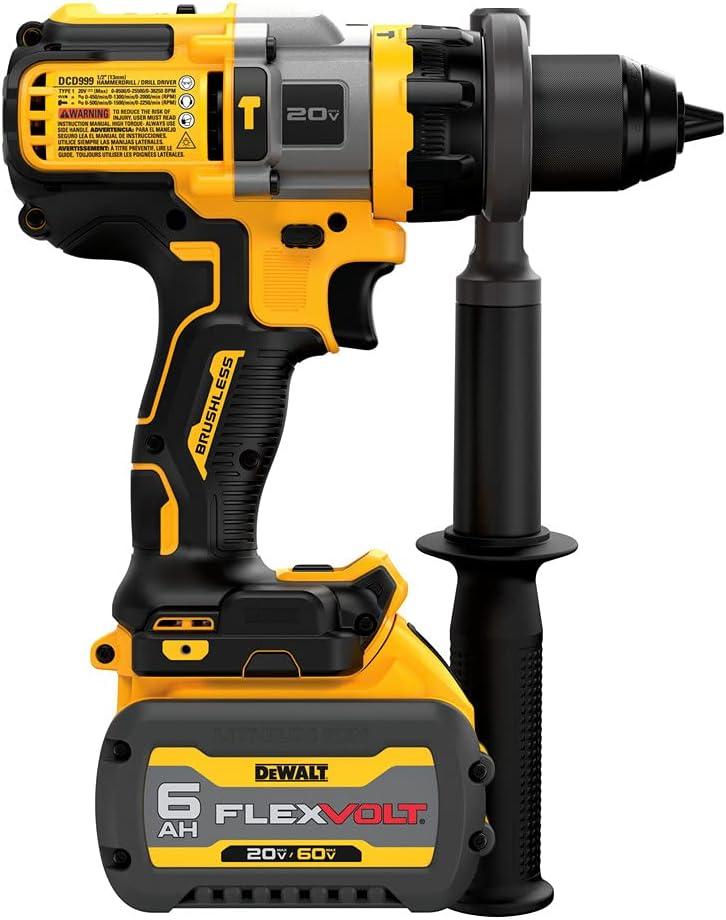 imageDEWALT FLEXVOLT ADVANTAGE 20V MAX Hammer Drill Cordless 12Inch DCD999T1