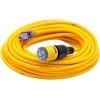 imageDEWALT 100 Foot Extension Cord Lighted ClicktoLock 123 SJTW  Heavy Duty Outdoor Weatherproof Heat ampamp Corrosion Resistant Industrial Strength Light Up Three Prong Outlet Plug Power Cord