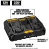 imageDEWALT 1220V MAX Battery Charger Corded Dual Charging Station 2USB Ports Included DCB102