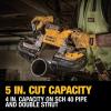 imageDEWALT 20V MAX Band Saw 5quot Cutting Capacity Integrated Hang Hooks Portable For Deep Cuts Bare Tool Only DCS374B