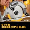 imageDEWALT 20V MAX Circular Saw 612Inch Blade 460 MWO Engine 050 Degree Bevel Capability Battery Not Included  Tool Only DCS391BYellow
