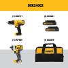 imageDEWALT 20V MAX Cordless Drill and Impact Driver Power Tool Combo Kit with 2 Batteries and Charger DCK240C2