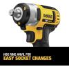 imageDEWALT 20V MAX Cordless Impact Wrench Kit with Hog Ring 38Inch DCF883M2