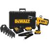 imageDEWALT 20V MAX Cordless Plumbing Pipe Press Tool Kit with Crimping Heads Pro Press Tool For Copper Pipe and Stainless Steel Pipes 1  2 Batteries and Charger Included DCE200M2K