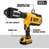 imageDEWALT 20V MAX Cordless Plumbing Pipe Press Tool Kit with Crimping Heads Pro Press Tool For Copper Pipe and Stainless Steel Pipes 1  2 Batteries and Charger Included DCE200M2K