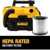 imageDEWALT 20V MAX Cordless WetDry Vacuum Portable Shop Vac 2 Gallon Tank Capacity Tool Only DCV580H